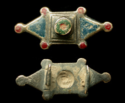 Brooch, Equal-ended Plate, Enameled, c. 2nd Cent AD, Sold!